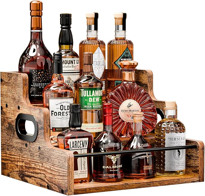 KLM 3-Tier Liquor Display Shelf countertop bar rack