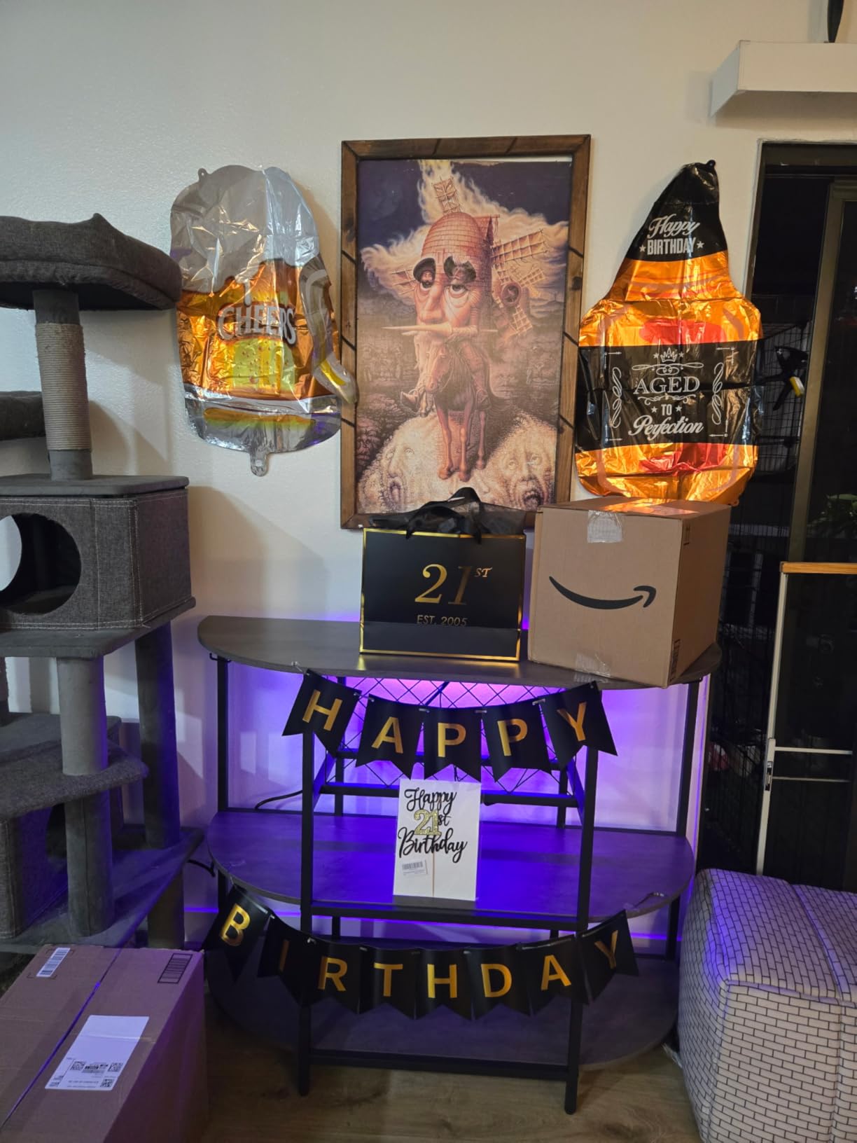 Zarler 47-Inch Bar Cart with Power Outlet